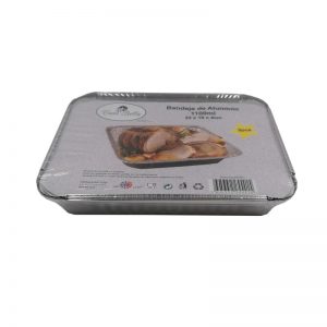 bandeja aluminio tampa 1100ml pack 3